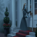 A depiction of the spirit of Anna Surratt pounding on the door of the White House so that she can get in and plead for her mother's life.