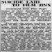 Suicide Laid to Film Jinx - The Los Angeles Times - Los Angeles, California · Tuesday, September 20, 1932 Part 2/2.  Download article so that you can zoom in and read.