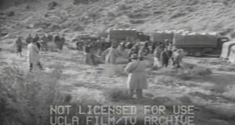 This is 16mm video taken at the crash site of actress Carole Lombard.