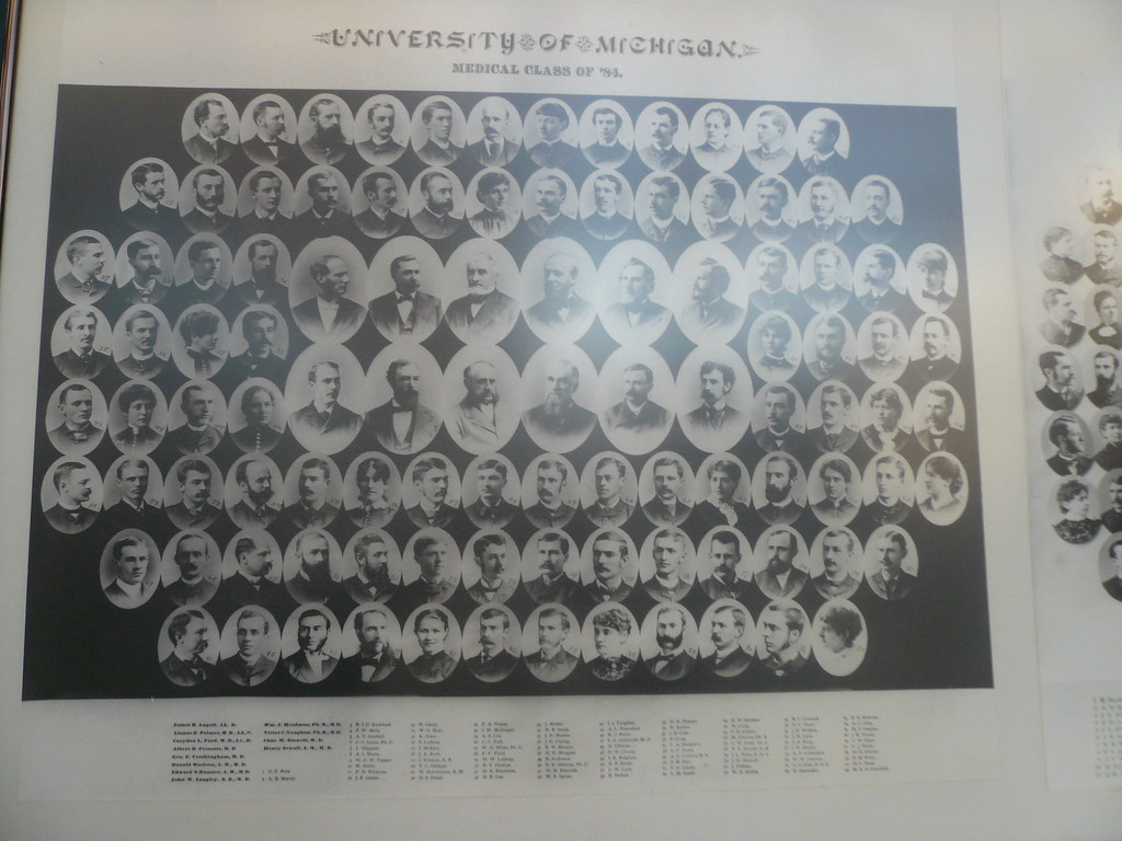 University of Michigan Class of 1884 medical school photograph.  Mudgett was a graduate.